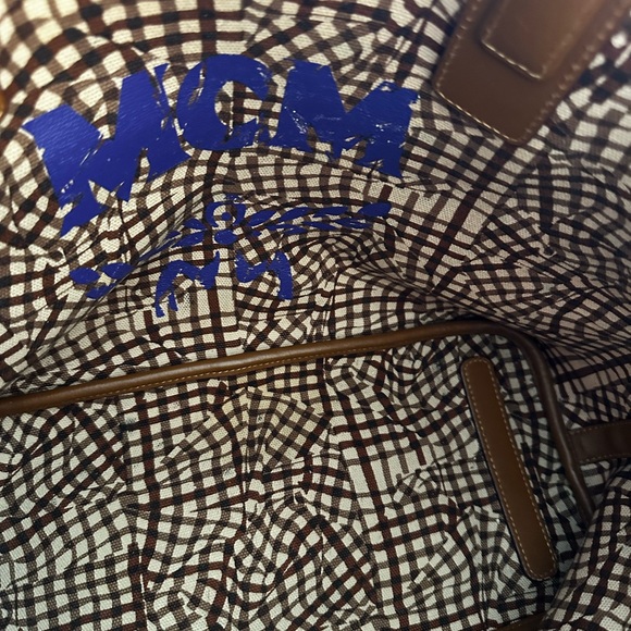 MCM Tan Monogram Tote and Pouch Set - Picture 6 of 16